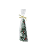 Decoris Paraffin Wax Candle Tree with Berry 21cm - Green